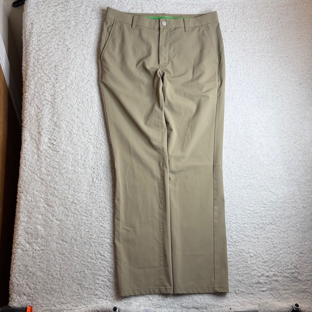Bonobos Golf Mens Tailored Pants 34x32 Tan Khaki Performance Stretch Trousers